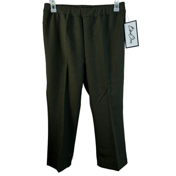 Bend Over Dark Olive Pull-On Pants Slacks Sz 12W Boot Cut No Pockets Modest NEW - Picture 3 of 6